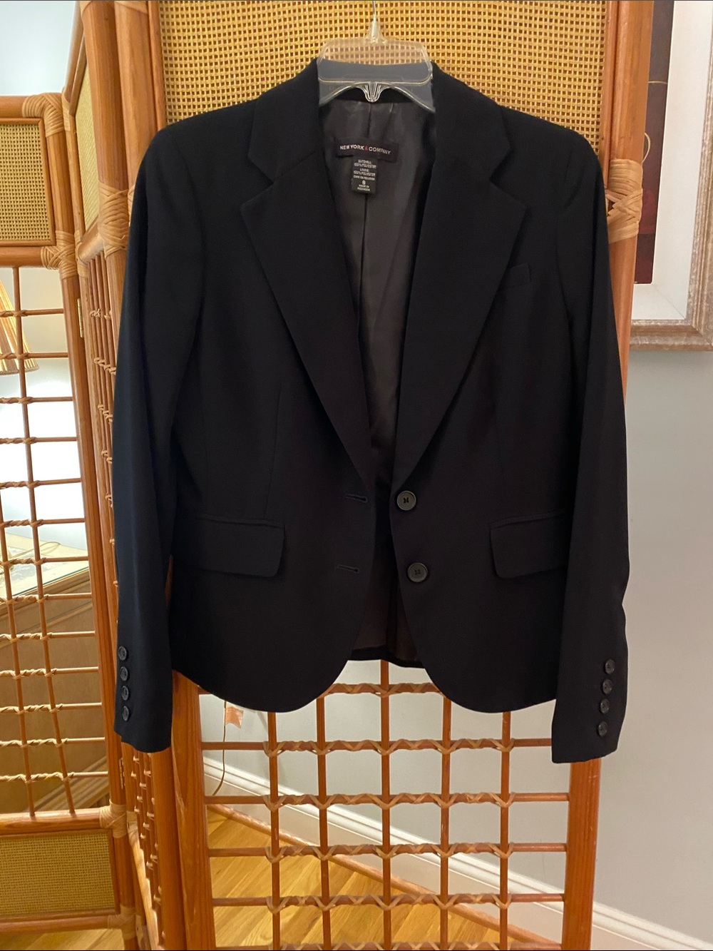 New York & Company Black Women's Tailored Blazer - Two-Button